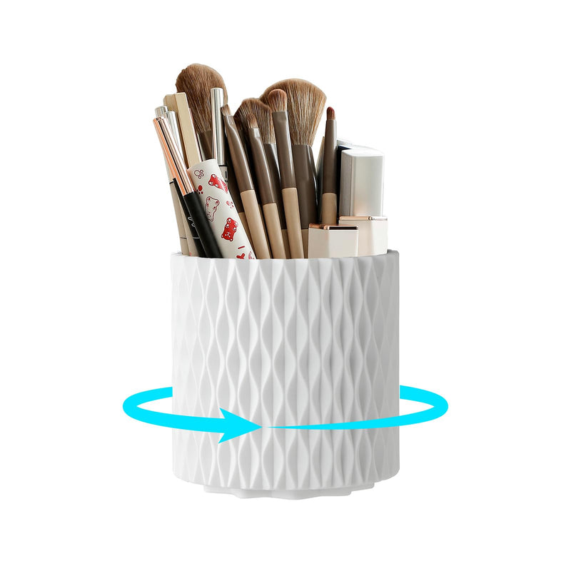 Makeup Brush Holder Organizer - 360ð Rotating Makeup Brush Organizer 5 Slot Make up Brushes Cup for Cosmetics, Lipsticks, Bathroom Vanity Desktop