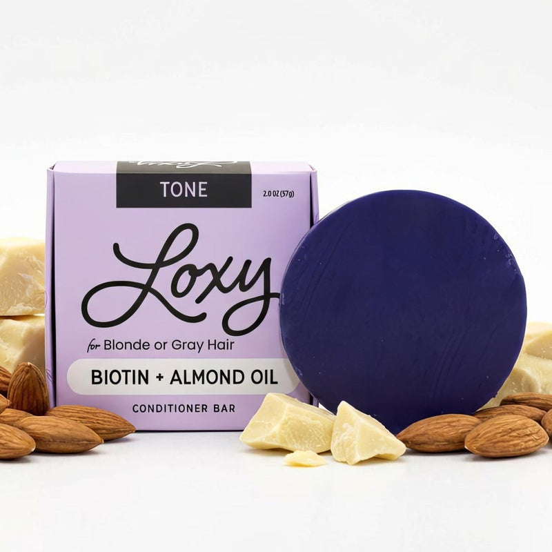 Naturel Purple Toning Conditioner Bar, Blonde or Grey Hair Toning Conditioner Bar with Biotin and Almond Oil, Vegan, Zero Waste, Cruelty Free,