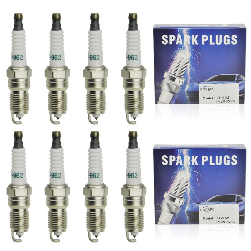 8Pcs 41-962 upgrad Real Iridium Spark Plugs 19299585 For Chevrolet Chevy, GMC, Cadillac, Buick, Hummer, Pontiac,Silverado Suburban Avalanche GMC
