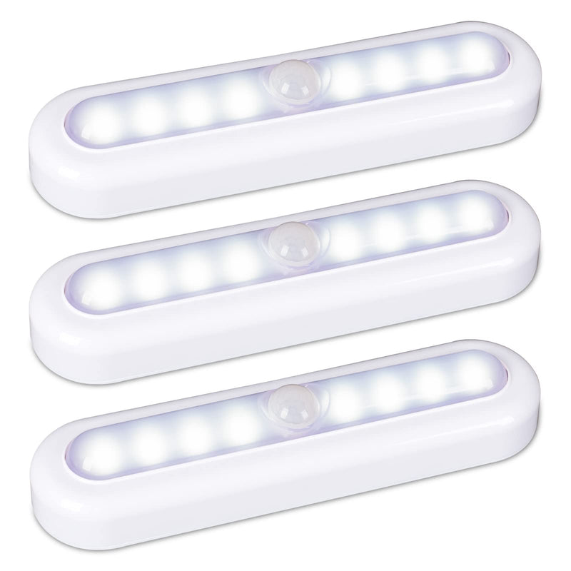 STAR-SPANGLED 3 Pack 7” Motion Sensor Lights Indoor Battery Operated, Stick on LED Light for Closet, Stairs, Under Cabinet, Cool White 7 inch,
