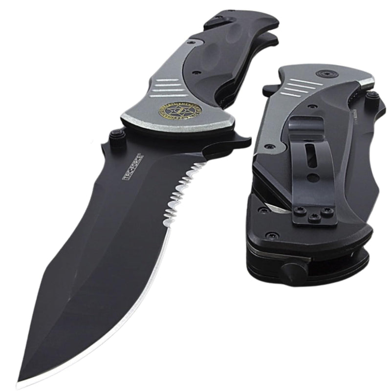 Tac-Force Extra Large Grey 10.5" Folding Blade Assisted Open Pocket Knife