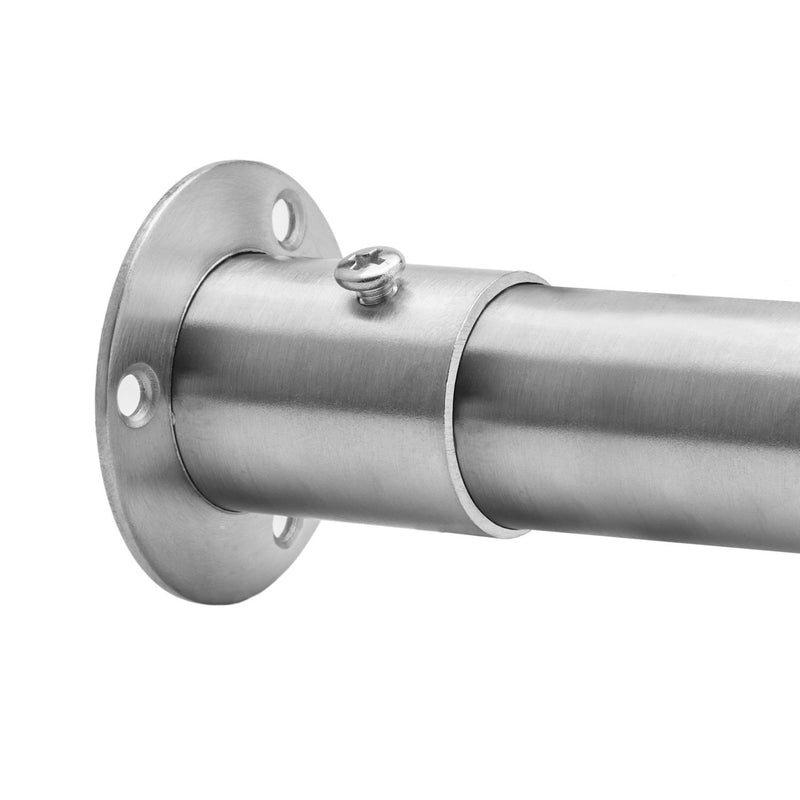 Stainless Steel Closet Rod Holder,ULIFESTAR Shower Curtain Rod Tension Rod Sockets Rod Flange Shelf Brackets,Heavy Duty Metal Shower Wardrobe Pole