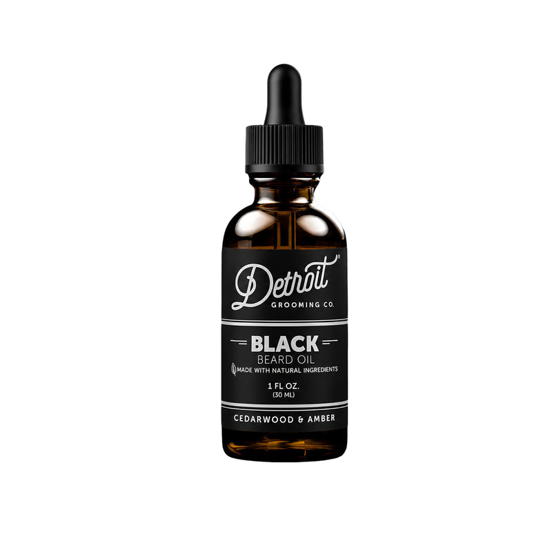 Detroit Grooming Co. Beard Oil | Black | Natural Formula, 1 oz Black 1 Fl Oz (Pack of 1)