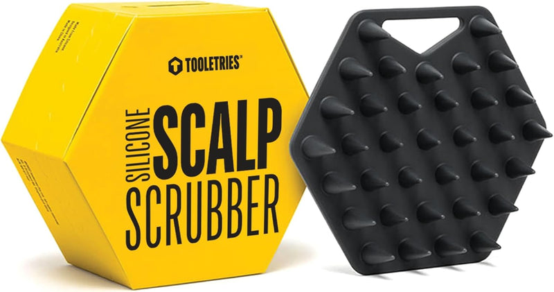TOOLETRIES Scalp Scrubber - Silicone Exfoliating Hair Scrubber for Men, Bath & Shower Accessories - Durable Scalp Massager That Boosts