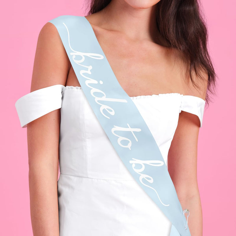 Xo, Fetti Blue Bride to Be Sash | Bachelorette Something Blue, Bridal Shower Accessory, Bach Party Decorations, Bridesmaid Gift, Engagement Party
