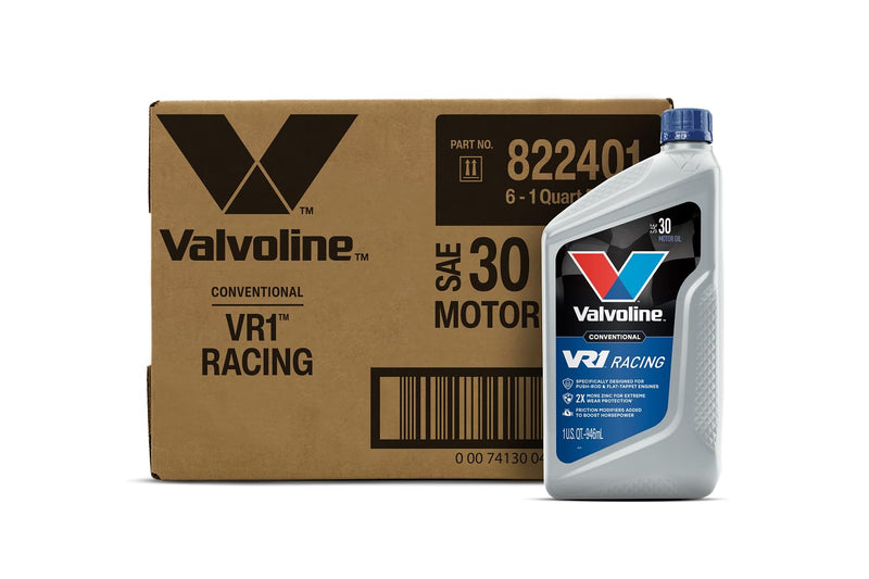 Valvoline VR1 Racing SAE 30 Motor Oil 1 QT, Case of 6 VR1 1 QT, Case of 6 SAE 30