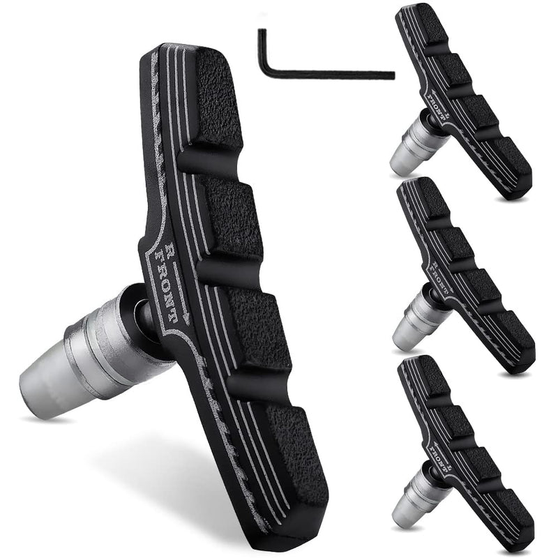 Hapleby 4PCS Premium Bike Brake Pads, Professional Mountain Bicycle V-Brake Pads, Bike Brake Blocks Kit, for Free Hex Wrench