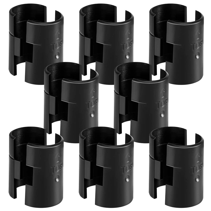 16 Wire Shelving Shelf Lock Clips for 1" Post, 8 Pairs of Shelving Sleeves Replacements for Wire Shelving System, Plastic Shelf Locking Clips
