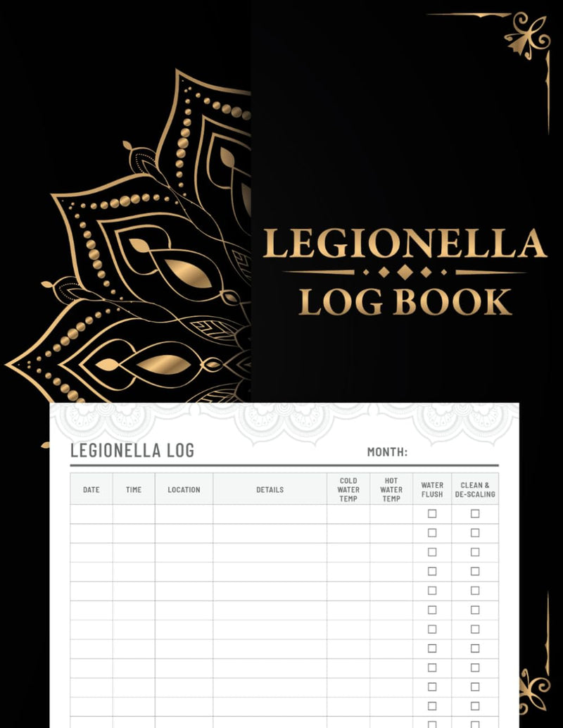 Legionella Log Book: Keep Track of Water Management, Temperature, and Maintenance Checks