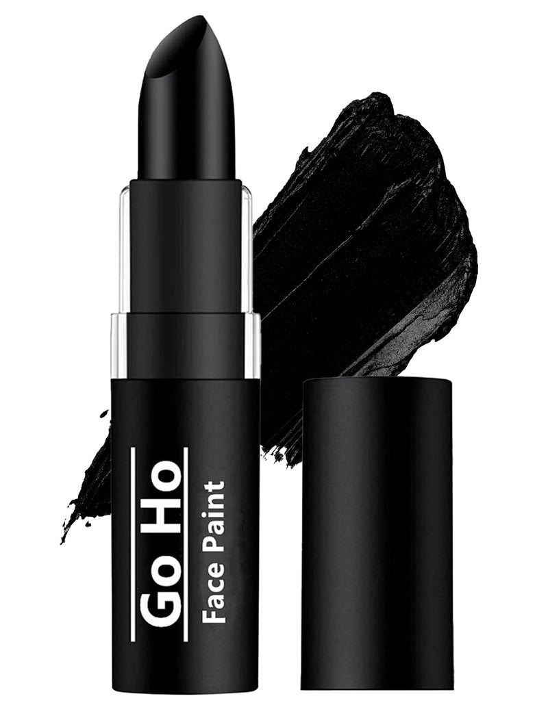 Go Ho Makeup Clown Black Cream-Blendable Stick - Face Body Paint for Professional SFX, Cosplay Costume - Safe Facepaint, Nose & Lip Smacking, Eye