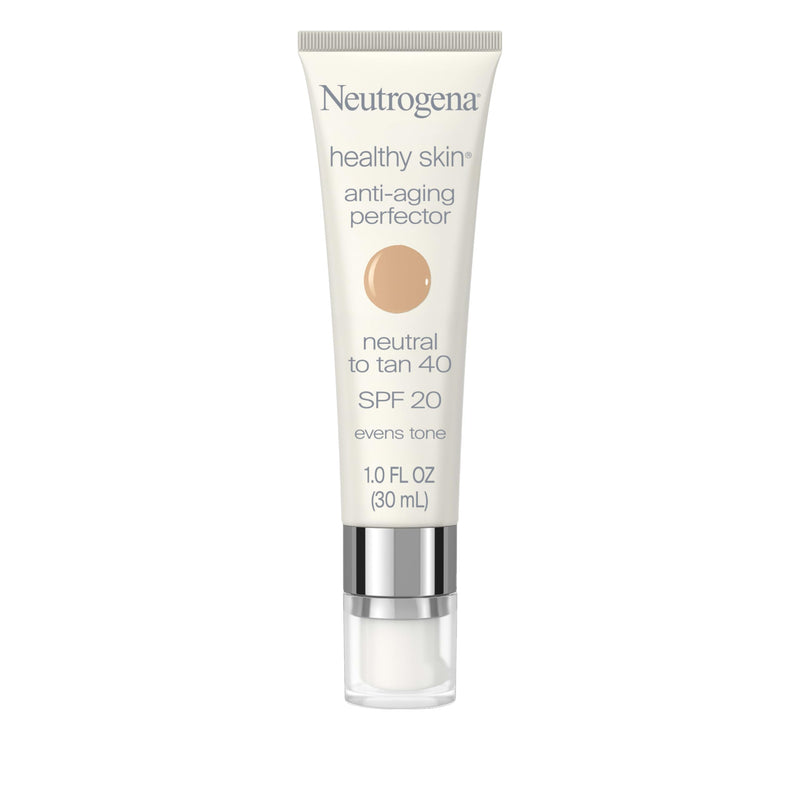 Neutrogena Retinol Treatment and Tinted Facial Moisturizer, Healthy Skin Anti-Aging Perfector with Broad Spectrum SPF 20 Sunscreen with Titanium
