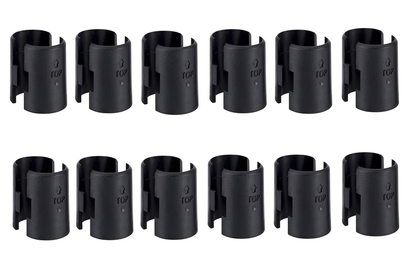 24 Pcs 12 Pairs Wire Shelving Shelf Lock Clips for 1 Inch Post - Shelving Sleeves Replacements for Wire Shelving System (1 Inch Dia) 24 Pcs 1 Inch Dia