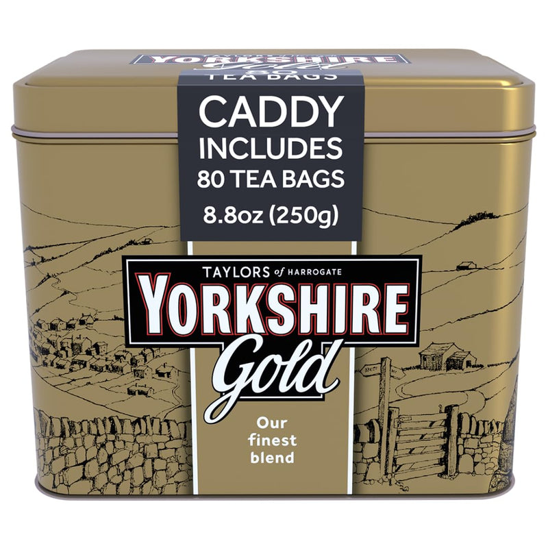 Yorkshire Tea, Gold, Black Tea Bags, 80ct Gift Tin 80 Count (Pack of 1)