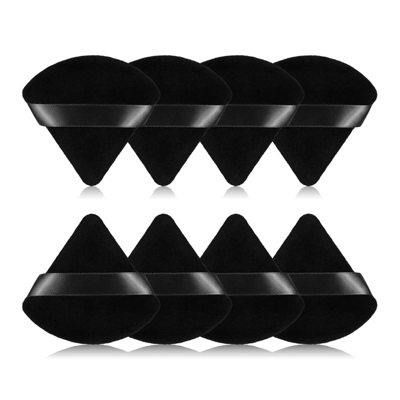 8Pcs of Triangular Powder Puff Makeup Sponges, Made of Super-soft Velvet, Designed for Contouring, Eye, and Corner, Beauty Blender Foundation