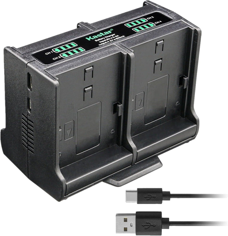 Kastar Quadruple Battery Charger Compatible with Minolta MND20 44 MP / 2.7K Ultra HD Digital Camera, Full HD 1080P Rechargeable Electronic Mini