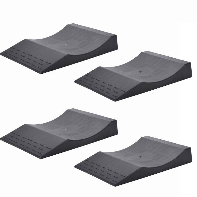 Maxsa 37353 Park Right Tire Saver Ramps for Flat Spot Flat Tire Prevention and Vehicle Storage for Vehicles up to 10 Tons, Black, Set of 4