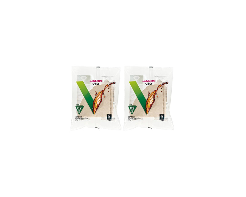 Hario V60 Paper Coffee Filter, Size 02, Natural, 200Ct