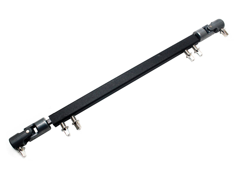 Double Kick Drum Pedal Drive Shaft Steel Bass Drum Pedal Linkage Connector Arm for Drum Kit Percussion Instrument Parts (Black)
