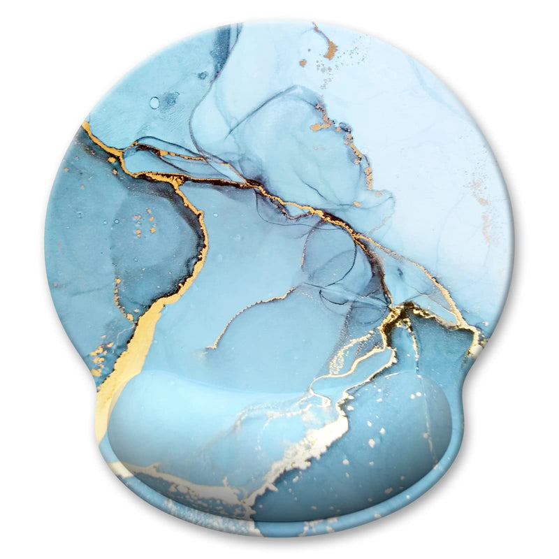 Ergonomic Mouse Pad with Wrist Support, Marble Style Memory Foam Wrist Rest Mouse Pads, Cute Computer Laptop Office Accessories Decor, Pain Relief