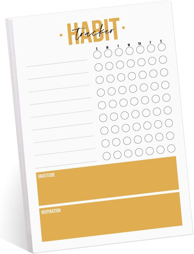 Modern Habit Tracker Sticky Note Pad / 50 Sheets / 8" X 11.5" Positive Habit List Sticky Notes/Weekly Accountability Checklist/Made in the USA