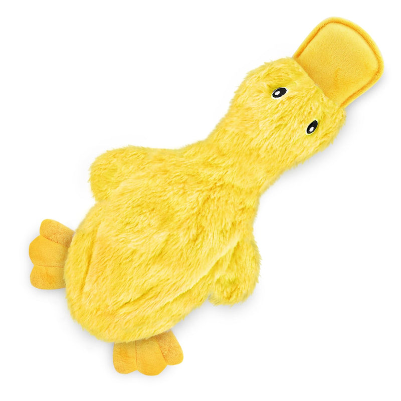 Best Pet Supplies Interactive Squeaky Dog Chew Toy, Ideal Dog Toys for Chewers, Small, Medium & Large Dogs, and Fetch Lovers - Crinkle Duck