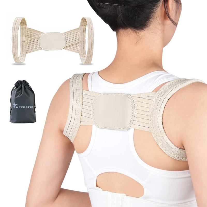 WEEOATAR Posture Corrector,Upper Back Brace Easy to Use,Highly Elastic Posture Trainer,Adjustable Back Straightener Brace,Posture Corrector Strap