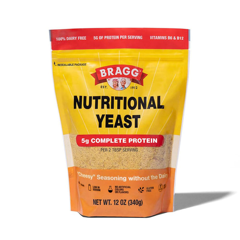 Bragg Premium Nutritional Yeast Seasoning - Vegan, Gluten Free – Good Source of Protein & Vitamins – Nutritious Savory Parmesan Cheese Substitute