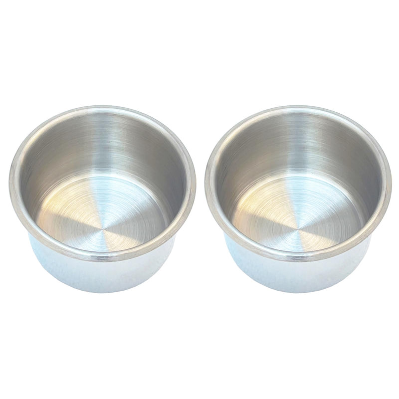 SEETOOOGAMES Drop-in Cup Holder Insert - 2 Pack Stainless Steel Poker Table Drink Holder Replacement for Casino Game Desk, Couch, Car, Boat, Sofa,