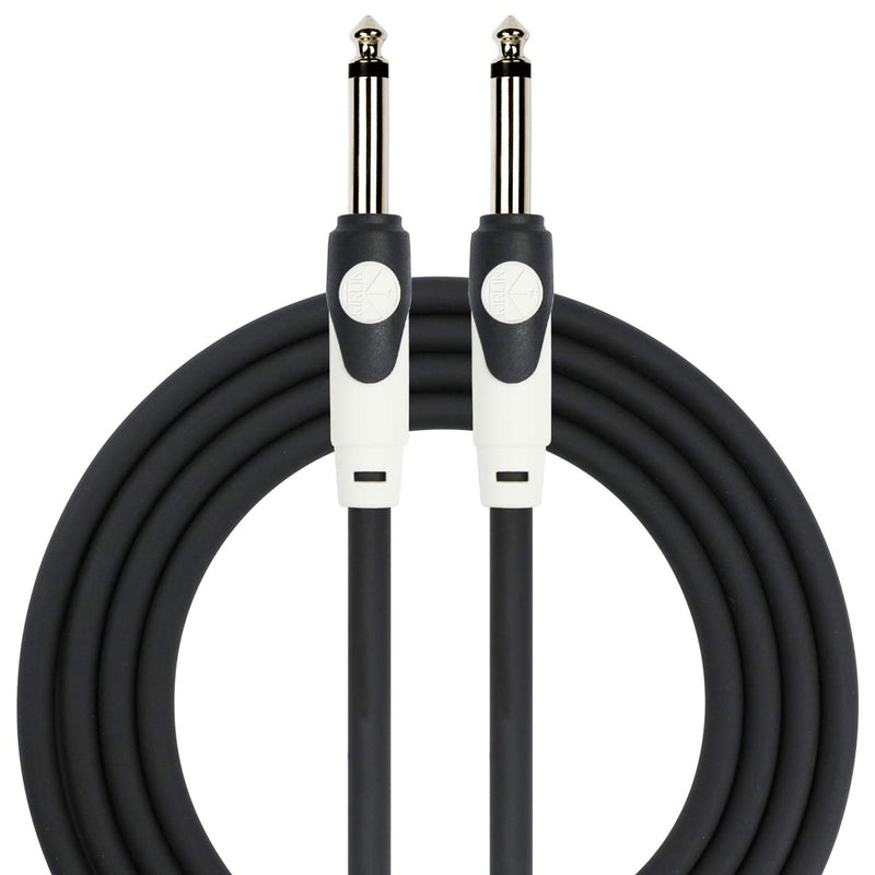 KIRLIN Cable LGI-201-10/BK 10-Feet Straight 1/4-Inch Plugs LightGear Instrument Cable with Black PVC Jacket 1 Count (Pack of 1) LGI-201-10/BK