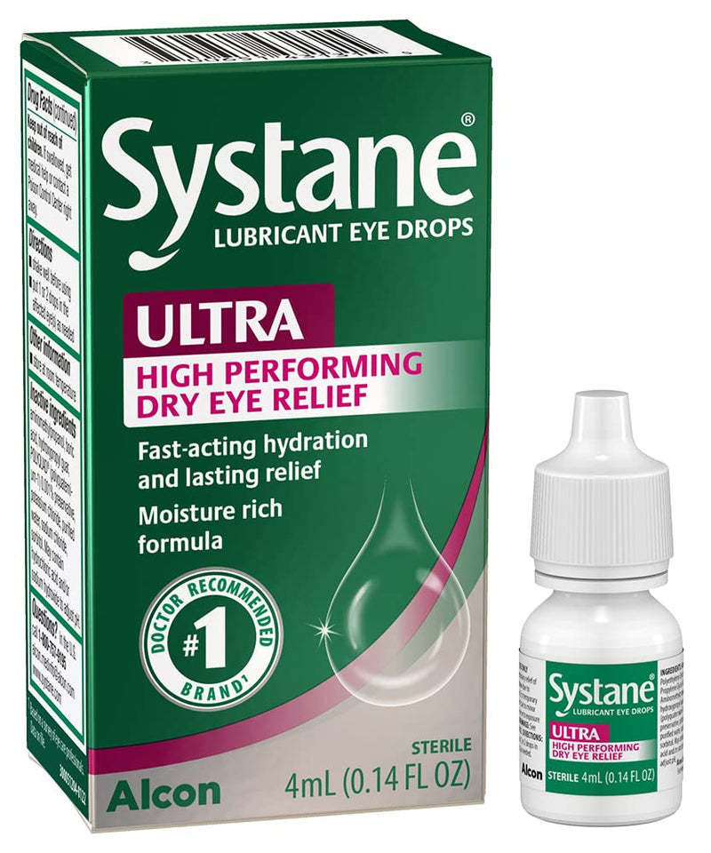 Systane Ultra Lubricant Dry Eye Drops, 0.14 Fl Oz 0.14 Fl Oz (Pack of 1)