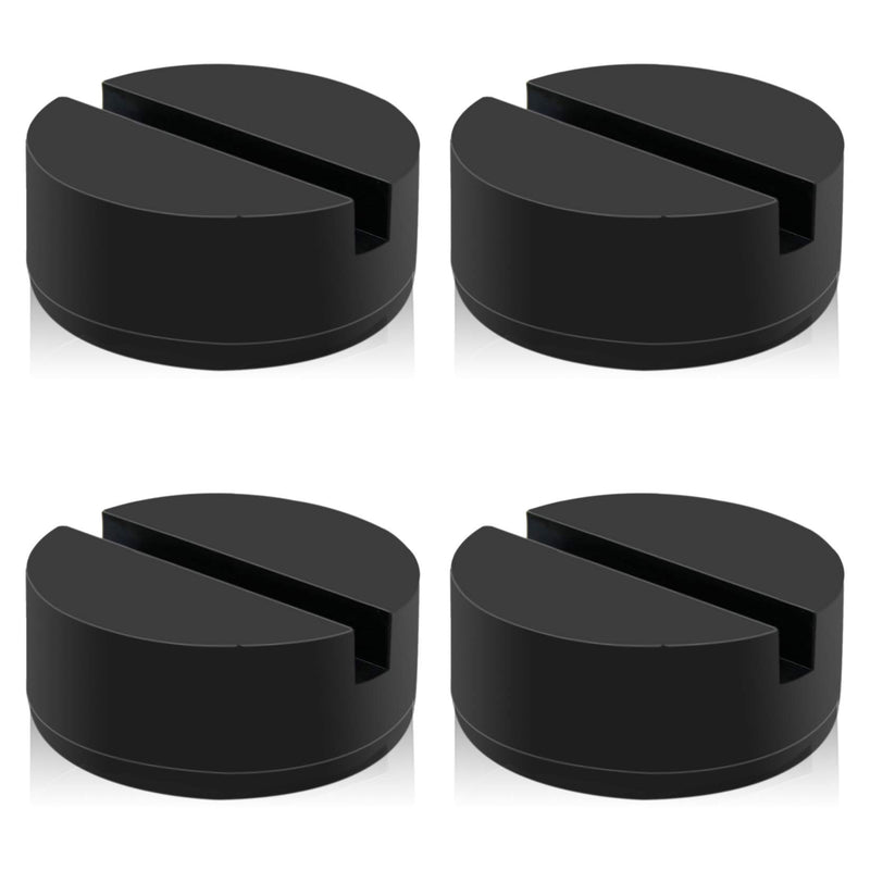 Floor Jack Pad Adapter 4 Ton Universal Rubber Slotted Frame Rail Pinch welds Protector for Floor Jack (4 Pack)