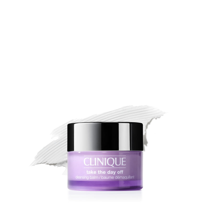 Clinique Take The Day Off Cleansing Balm Makeup Remover | Dissolves Face + Eye Makeup and Sunscreen | For All Skin Types 1 Ounce - Mini Travel Size