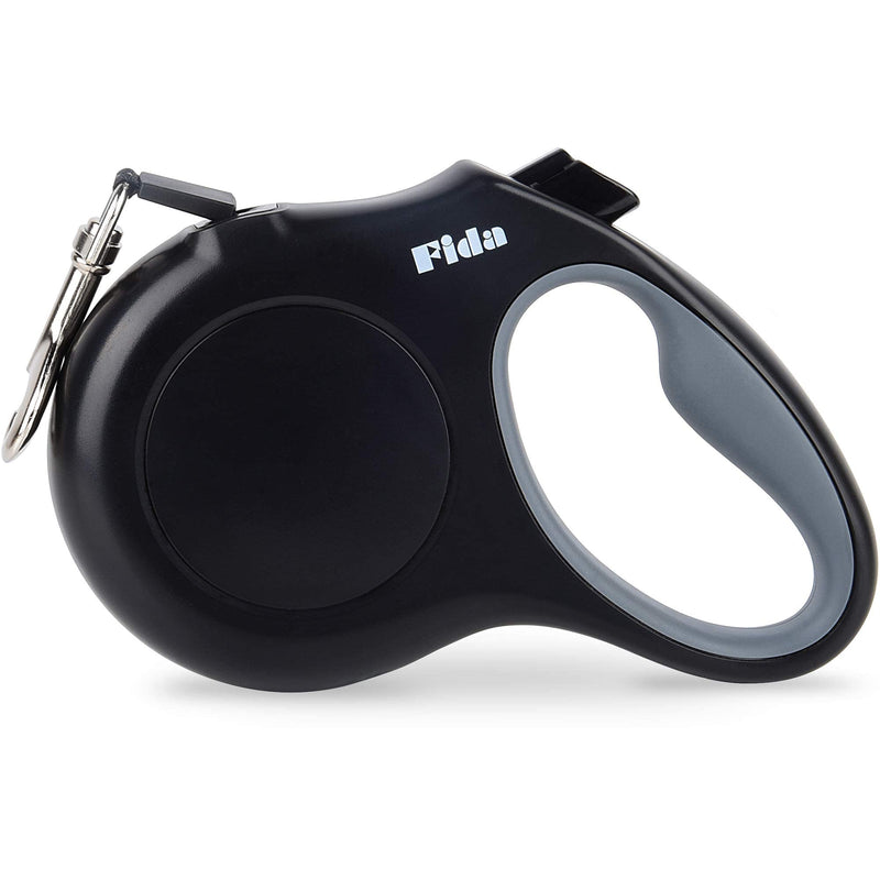 Fida Retractable Dog Leash, 16 ft Dog Walking Leash for Small Dogs up to 26 lbs, 360° Tangle Free, Black Small Black
