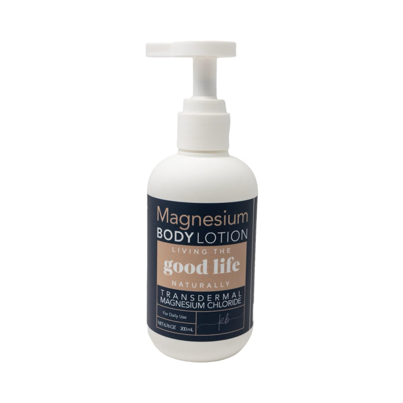 Living the Good Life Naturally Magnesium Lotion for Sensitive Skin | Zechstein chloride, unscented, vitamin E, jojoba oil, cocoa butter, gentle