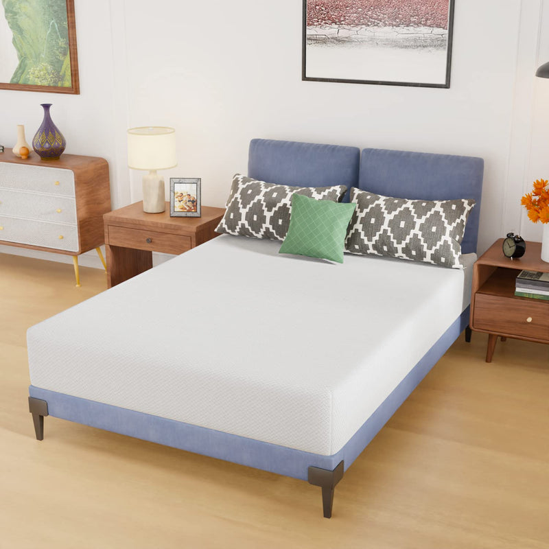 PayLessHere | 5 Inch Full Mattress | Medium Firm Base Foam Mattress | Removable Washable Zipper Cover | Breathable & Comfortable | White | Bed in