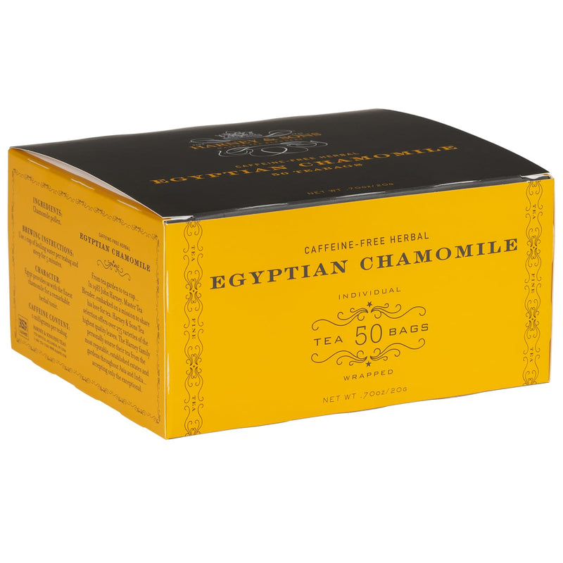 Harney & Sons Herbal Tea, Tea Bags, Chamomile, 50 Count | Egyptian chamomile herbal tea made with whole flower heads. Naturally caffeine free.