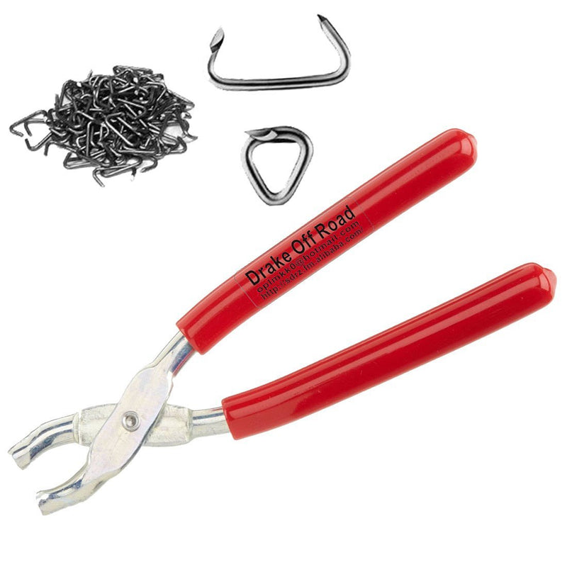 WATERCARBON Tools126 Auto Parts Industries Straight Hog Ring Upholstery Installation Kit Pliers Seat Cover Upholstery Hog Rings pack-100-Piece
