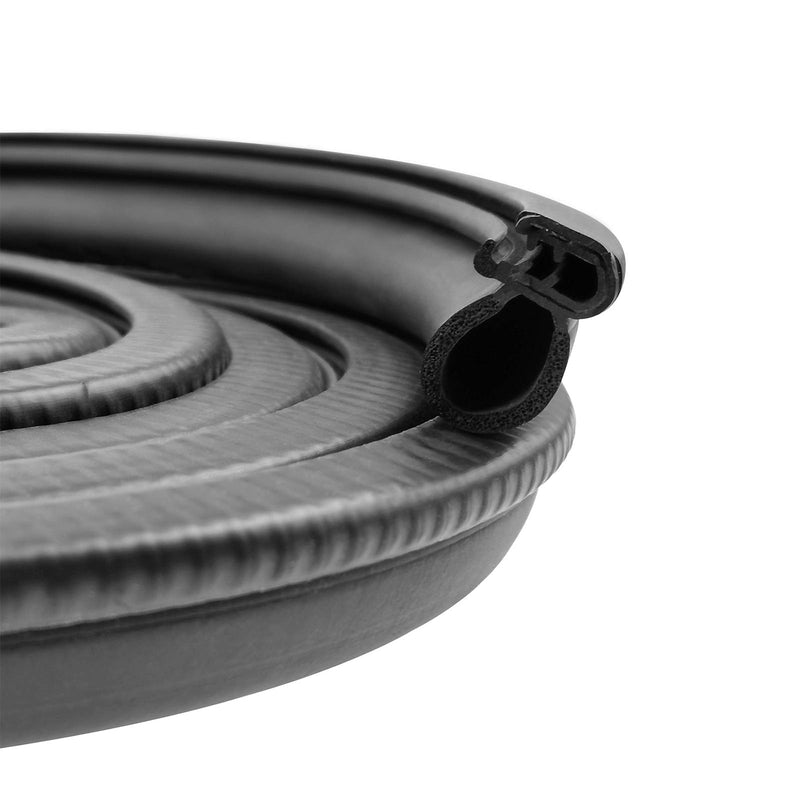 DGSL Car Weather Stripping, 20Ft Automotive Door Seal Strip with Side Bulb Rubber Seal for Cars, Boats, Trucks, RVs