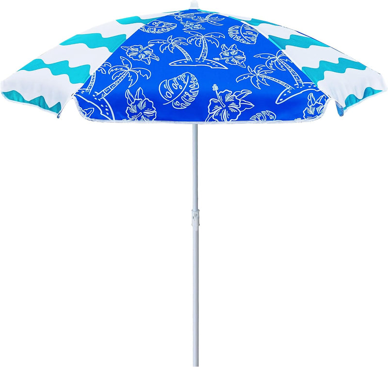 AMMSUN 5ft Kids Beach Umbrella for Picnic, Water Table, Sand Box Sun Shade | Durable Children Seaside Umbrella, UV protection, Ideal for sand