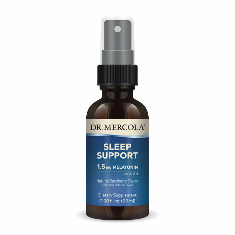 Dr. Mercola Sleep Support with Melatonin Spray - Supports Restful Sleep - Non-Gmo, Gluten-Free & Soy-Free - Natural Raspberry Flavor - 0.98 Fl Oz