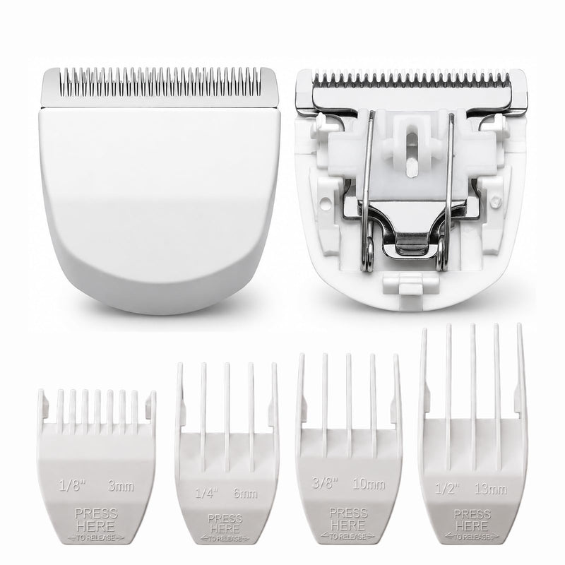 Trimmer Replacement Blades #2068-300 Compatible with Wahl Peanut Clipper | 2 Pack White Professional Peanut Clipper/Trimmer Snap-on Replacement