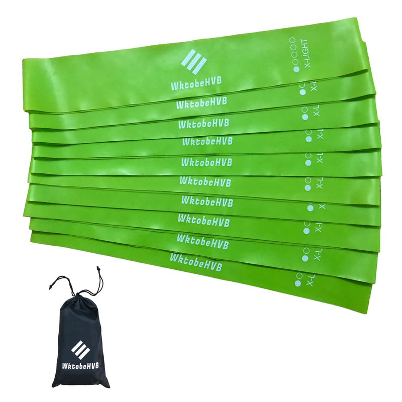 Resistance Loop Exercise Bands-5/10 Pack-10/12 Inch Stretch Bands for Working Out with Carry Bag-Elastic Bands for Physical Therapy, Rehab, Yoga,