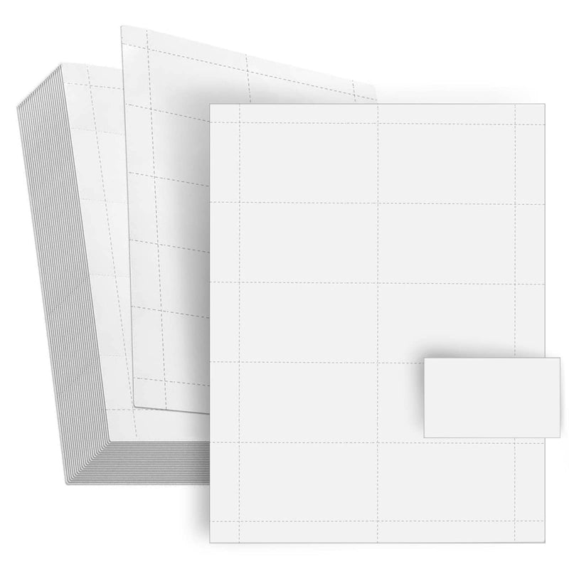 Best Paper Greetings Blank Business Card Paper Sheets - 3.5 x 2 In, White, 100 Sheets (1000 Perforated Blanks) - Printable & Perforated Business