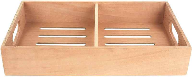 Mantello Cigars Spanish Cedar Cigar Tray - Adjustable Divider, Fits Large Humidors, for Humidor or Walk-in Closet 12.5" x 7.5"x 2.25"