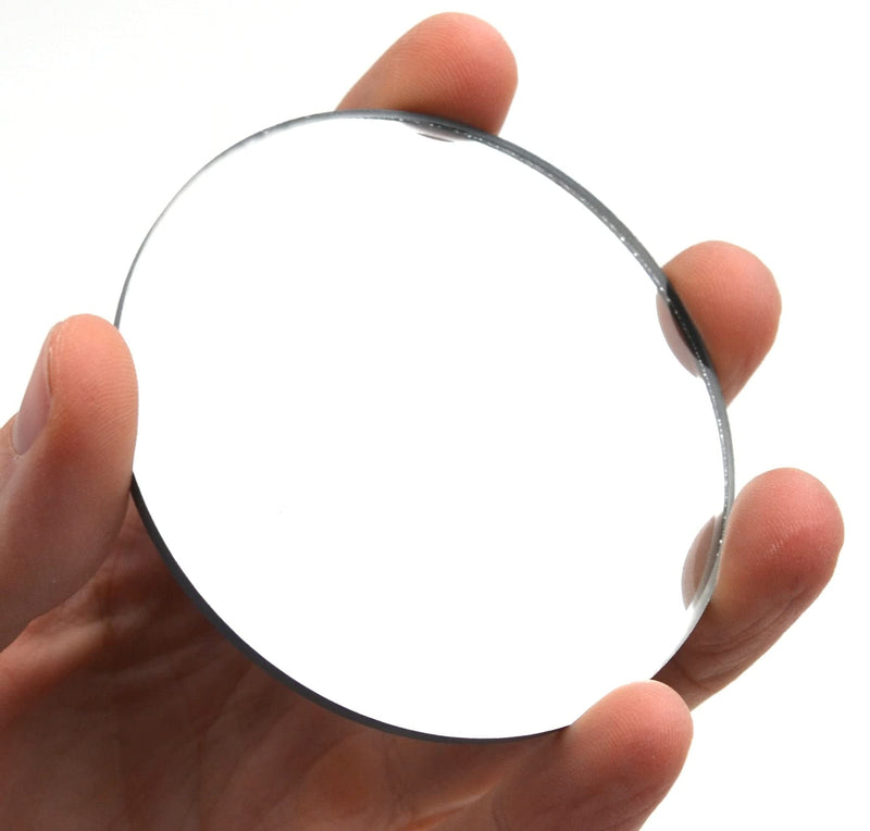 EISCO Concave Mirror - 3" Dia., 200mm Focal Length - 3mm Thick - Glass Labs 3"L x 3"W