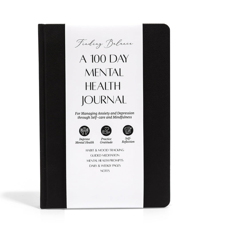 FINDING BALANCE 100-Day Mental Health Journal â Daily Journal with Prompts for Mindfulness, Self-Care & Healing â Anxiety & Depression