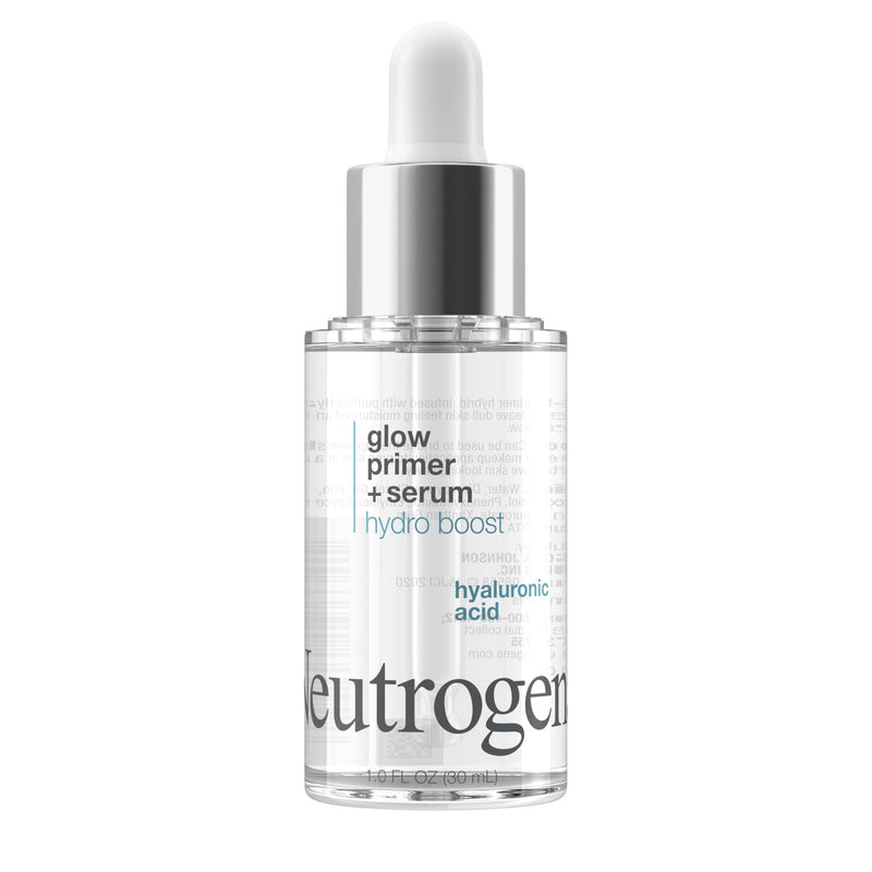 Neutrogena Hydro Boost Glow Booster Primer & Serum, Hydrating & Moisturizing Face Serum-To-Primer Hybrid, Infused with Purified Hyaluronic Acid &