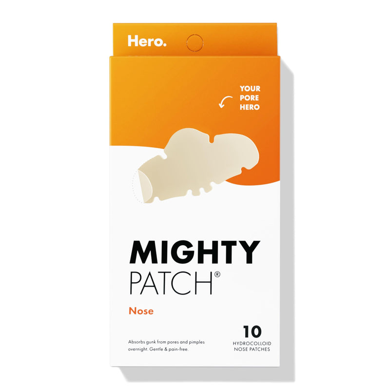 Mighty Patches for Nose Pores from Hero Cosmetics - XL Hydrocolloid Pimples, Zits and Oil - Dermatologist-Approved Overnight Pore Strips to Absorb