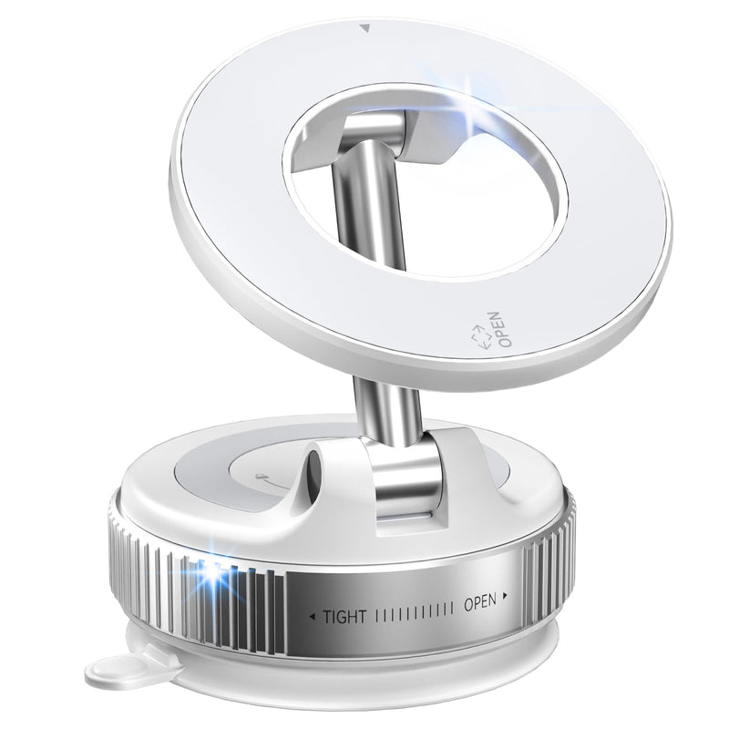 CloudValley Magnetic Car Phone Mount, Compatible with MagSafe | 360° Adjustable Foldable Holder for Dashboard, 80LBS Suction & 2800gf Magnet, Car