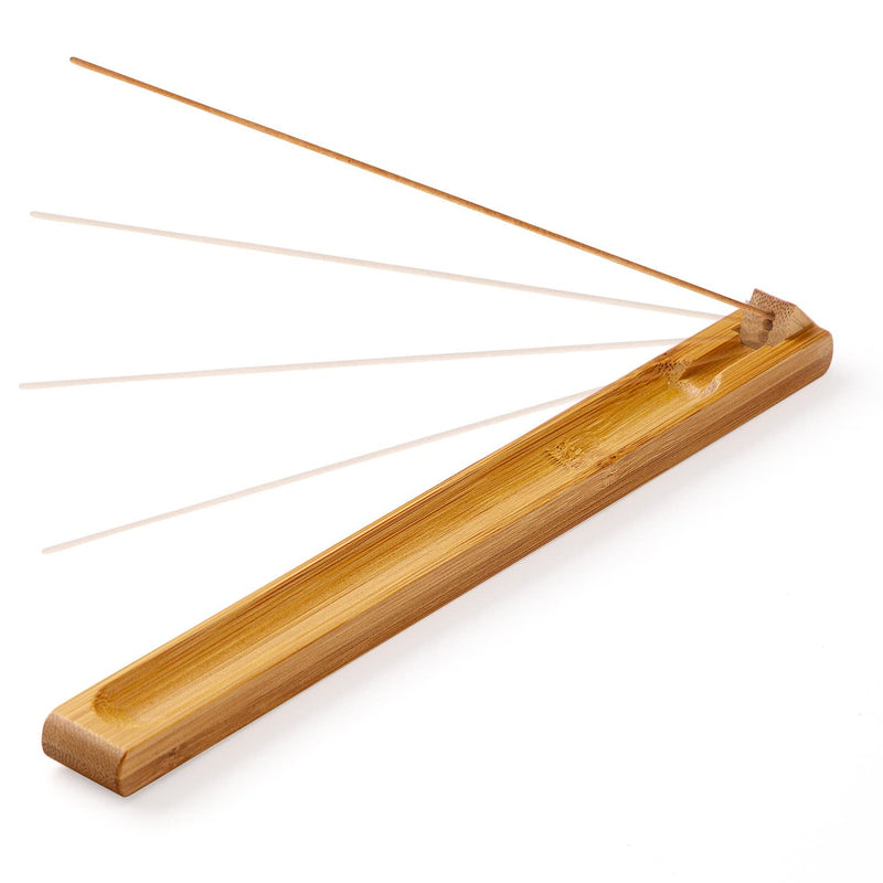 Bamboo Wood Incense Holder for Sticks with Adjustable Angle, Incense Burner with Ash Catcher, 9.8 Inches 1